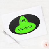 Honden afval - OK Ovale Sticker (Envelop)