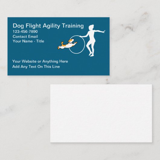 Honden Agility Hondentraining Services Visitekaartje (Voorkant / Achterkant)