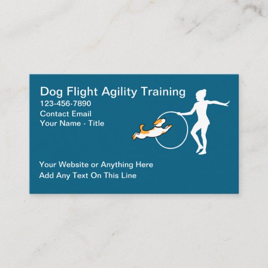 Honden Agility Hondentraining Services Visitekaartje (Voorkant)