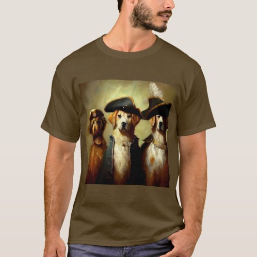 Honden als drie musketiers t-shirt (Voorkant)
