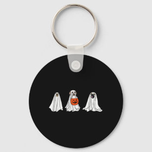 Honden als geesten voor Halloween Grappige spookho Sleutelhanger