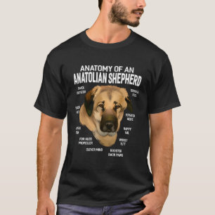 Honden anatomie van een anatoliaanse schouderhond t-shirt