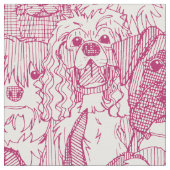 honden aplenty cherry parel stof (Close Up)