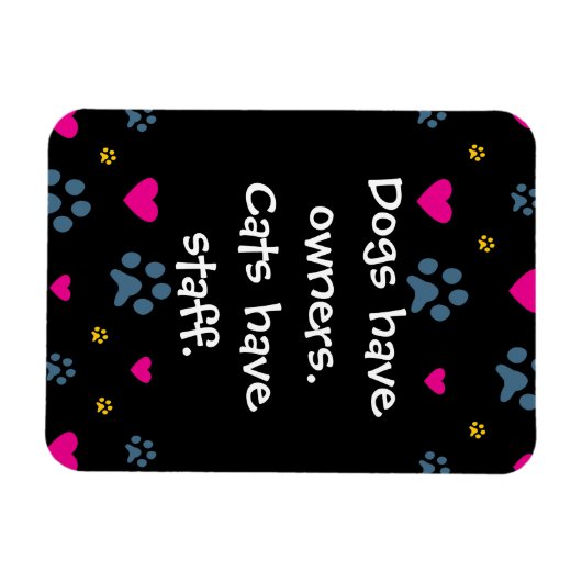 Honden beschikken over personeel in eigenaarscatte magneet (Horizontaal)