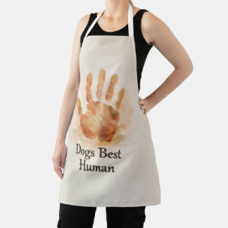 Honden Beste Menselijke Schilderachtige Handafdruk Schort