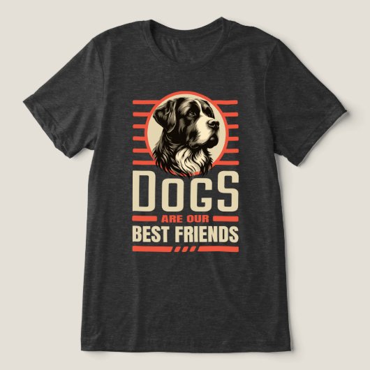 Honden beste vrienden Tri-Blend shirt (Design voorkant)