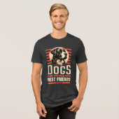 Honden beste vrienden Tri-Blend shirt (Voorkant volledig)