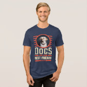 Honden beste vrienden Tri-Blend shirt (Voorkant volledig)