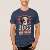 Honden beste vrienden Tri-Blend shirt (Voorkant)