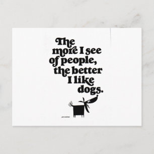 Honden - beter dan mensen? briefkaart