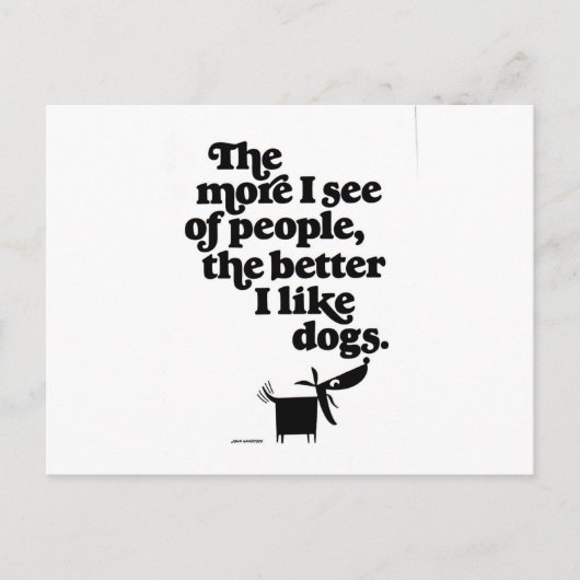 Honden - beter dan mensen? briefkaart (Voorkant)