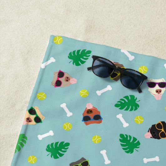 Honden bij vaccinatie strandlaken (In situ)