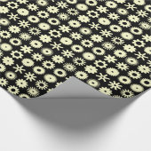 Honden - Bleek geel op zwart Cadeaupapier (Hoek)