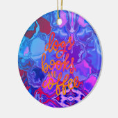 Honden boeken en koffie abstract keramisch ornament (Links)