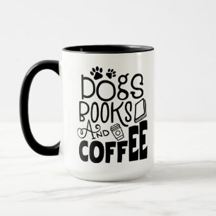 Honden, boeken en koffie mok