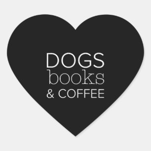 Honden Boeken Koffie Boekworm Hond Mam Hart Sticker