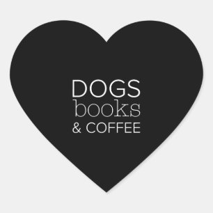 Honden Boeken Koffie Boekworm Hond Mam Hart Sticker