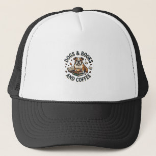 Honden Boeken Koffie Bulldog Stapel Beker_1 Trucker Pet