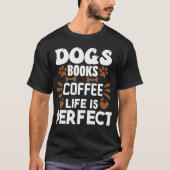 honden boeken koffie Cool Puppies Coffe Lover leze T-shirt (Voorkant)