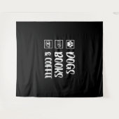 Honden boeken koffie grappige hond wandkleed (Voorkant (horizontaal))