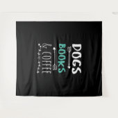Honden Boeken Koffie Weekend Dierenvriend Wandkleed (Voorkant (horizontaal))