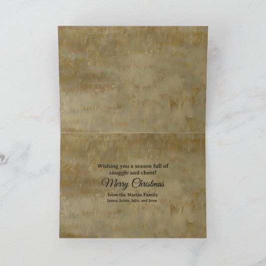  honden Boston Terriers Vrolijk kerstfeest Feestdagen Kaart (Binnen)