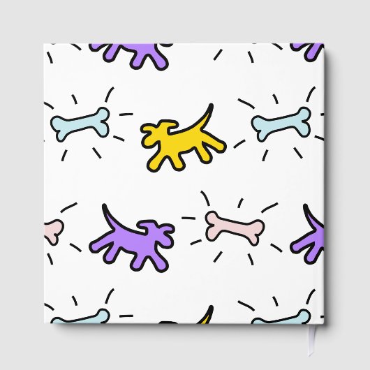 Honden Botten Graffiti stijl Kinderen Birthday Gue Gastenboek (Achterkant)