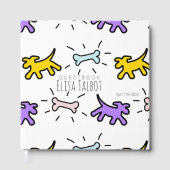 Honden Botten Graffiti stijl Kinderen Birthday Gue Gastenboek (Voorkant)