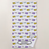 Honden Botten PY Graffiti Stijl Naam Strandlaken (Voorkant)