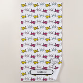 Honden Botten RY Graffiti Stijl Naam Strandlaken (Voorkant)