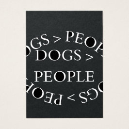 Honden Boven Mensen – Grappige Hondenquote Visitekaartje