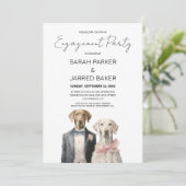 Honden bruid & bruidegom Verloving Kaart (Staand voorkant)