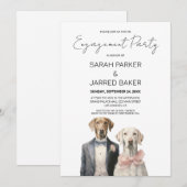 Honden bruid & bruidegom Verloving Kaart (Voorkant / Achterkant)