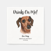 Honden Bruiloft Cocktail Servetjes Servet (Voorkant)