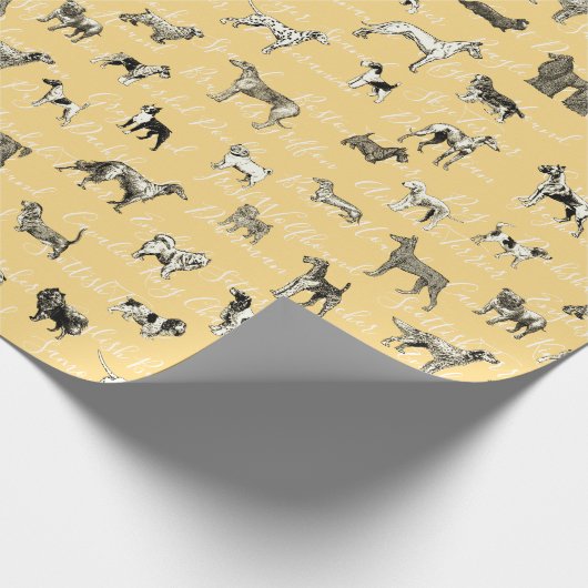  honden cadeaupapier (Hoek)