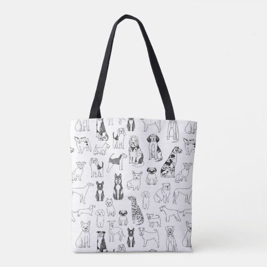 Honden Canvas tas - hondenontwerp, tas (Achterkant)