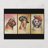 Honden, cartoon briefkaart (Voorkant)