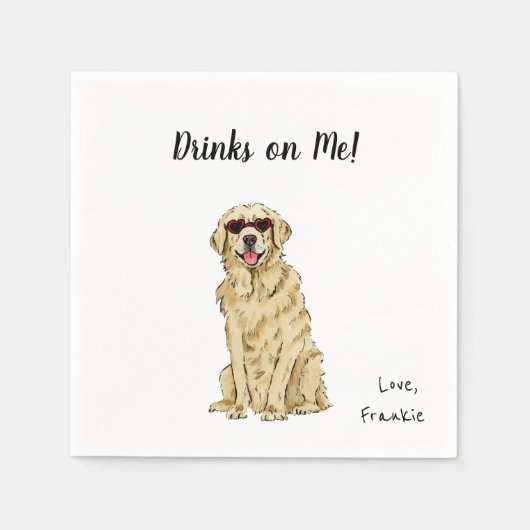 Honden Cocktailservetten Servet (Voorkant)