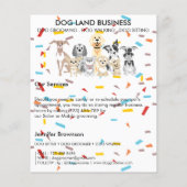 Honden confetti regenboog flyer (Achterkant)