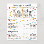 Honden confetti regenboog flyer (Voorkant)