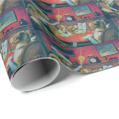 Honden de ochtend na de poker nachtelijke grappigh cadeaupapier (Rol Hoek)