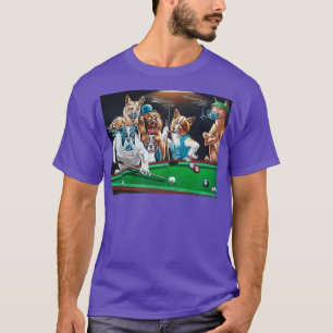 Honden die Billiards spelen Klassieke TShirt