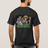 Honden die Billiards spelen T-shirt (Achterkant)