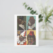  honden die Briefkaart dragen (Staand voorkant)