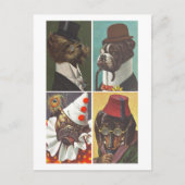  honden die Briefkaart dragen (Voorkant)