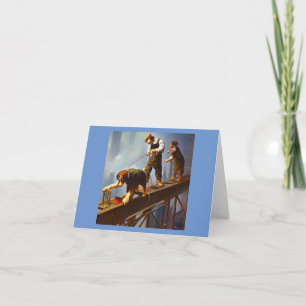 Honden die hoog staal werken kaart