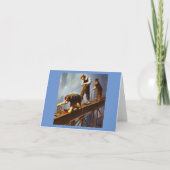 Honden die hoog staal werken kaart (Voorkant)