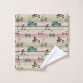 Honden die in Voertuigen Patroon bewegen Bad Handdoek (Wasdoekje)