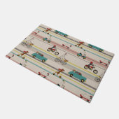 Honden die in Voertuigen Patroon bewegen Deurmat (Schuin)