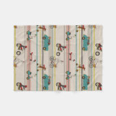 Honden die in Voertuigen Patroon bewegen Fleece Deken (Voorkant (Horizontaal))